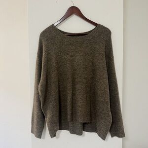 Marled Brown Cashmere Blend Sweater